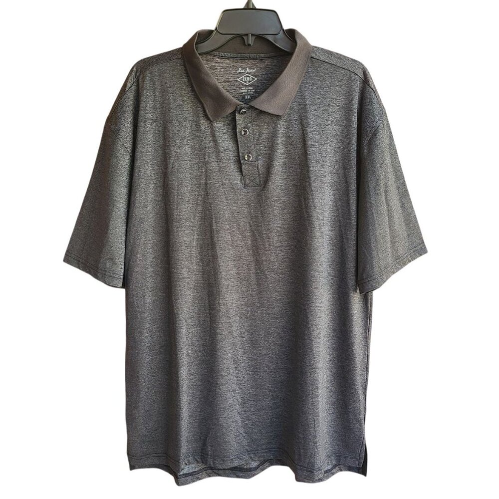 Red Jacket Mens Zero-K Tech Polo Shirt Black Heather Moisture Wicking Size XXL - Picture 6 of 10